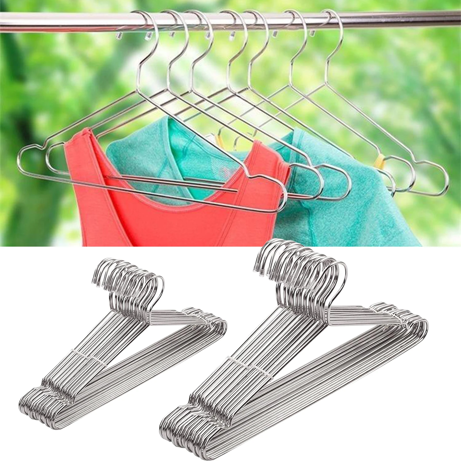 Rvs Kleerhanger Organizer Sterke Metalen Jas Pak Hanger Anti-Slip