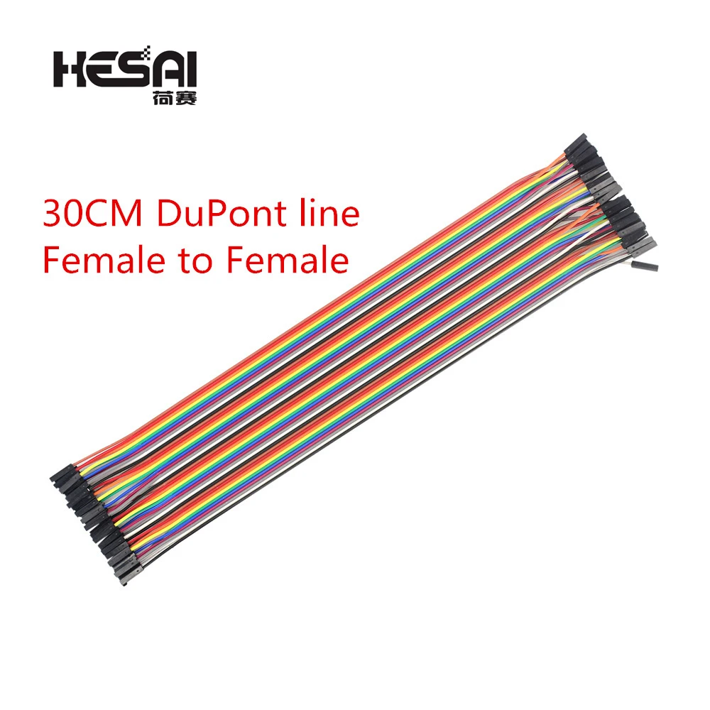 Línea de Cable DuPont macho a macho, Conector de puente macho a hembra, placa de pruebas para Arduino, Kit de bricolaje, 30cm