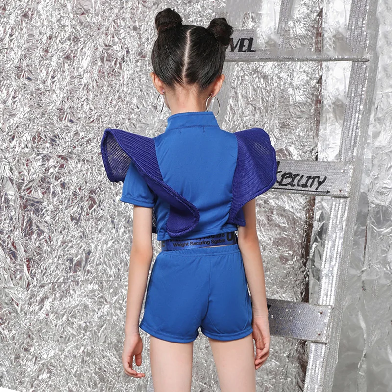 2021 neue Jazz Dance Kostüme Mädchen Cheerleading Kleidung Hip Hop Tanzen Set Kinder Straße Dancewear Bühne Leistung Outfit