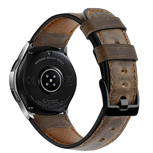 Imagen 2 del producto Correa de cuero genuino para samsung Galaxy watch 3, pulsera de 45mm/46mm/Gear S3 frontier de 22mm, Huawei watch gt-2-2e-pro de 46mm