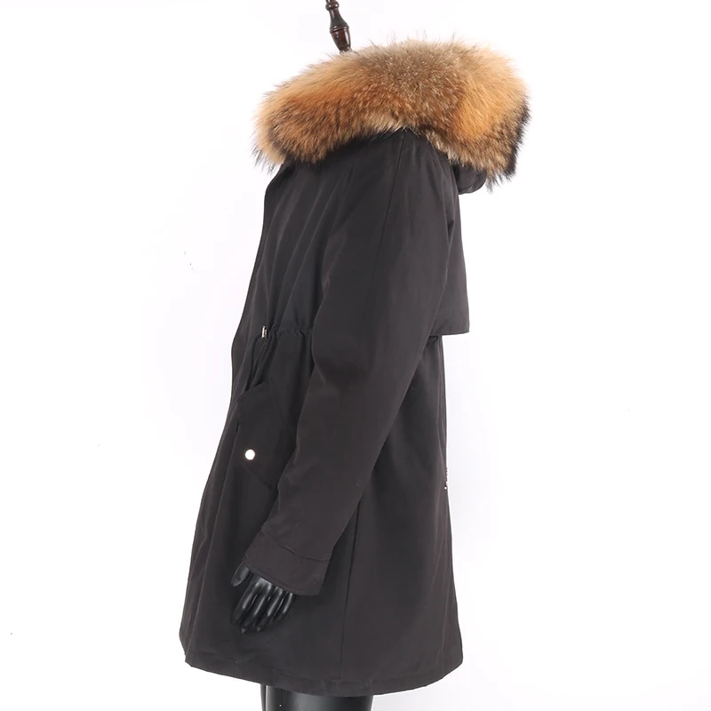 Men Parkas Real Fur Coat Winter Luxury Jacket Real Mink Fur Coats Liner Detachable Long Natural Raccoon Fur Outerwear