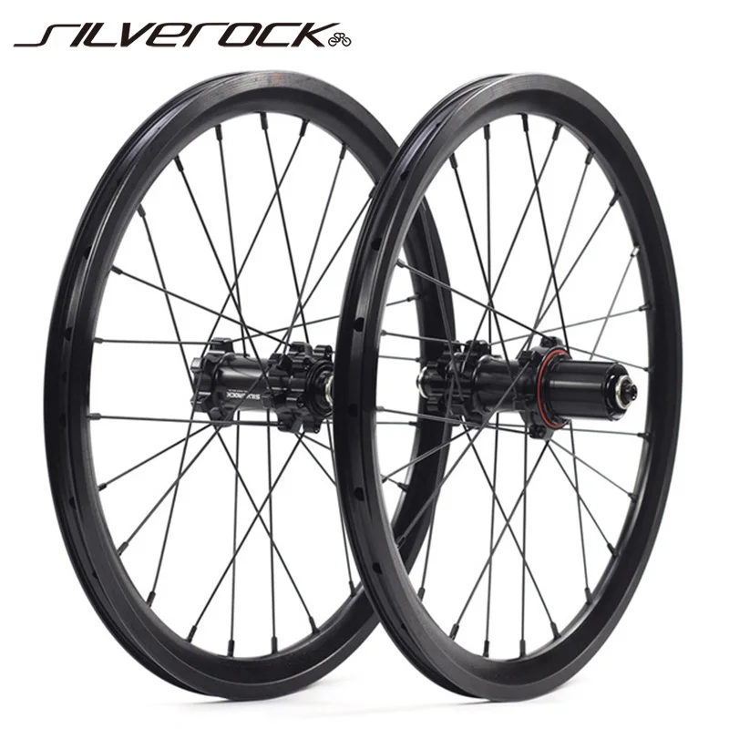 SILVEROCK NBR Disc Brake 11 Speed 16 Inch 349 18 Inch 355 Wheelset For Minivelo K3P SAVA JAVA Folding Bike Kinlin Rim Wheelset