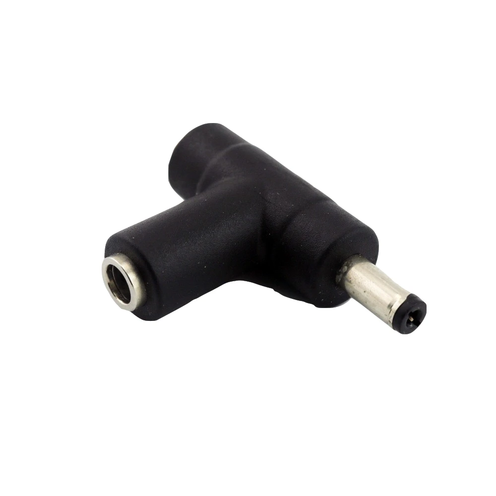 1 قطعة CCTV DC الطاقة 5.5x2.1 مللي متر الذكور التوصيل إلى ثنائي الإناث جاك T نوع تمديد موصل محول الأسود