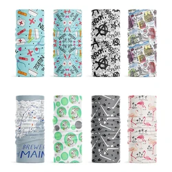 New Fashion 3D Printed Women Scarf Novelty Cartoon Pattern Magic Cycling Soft Headdress Outdoor Sports Accessories Cover Bandana