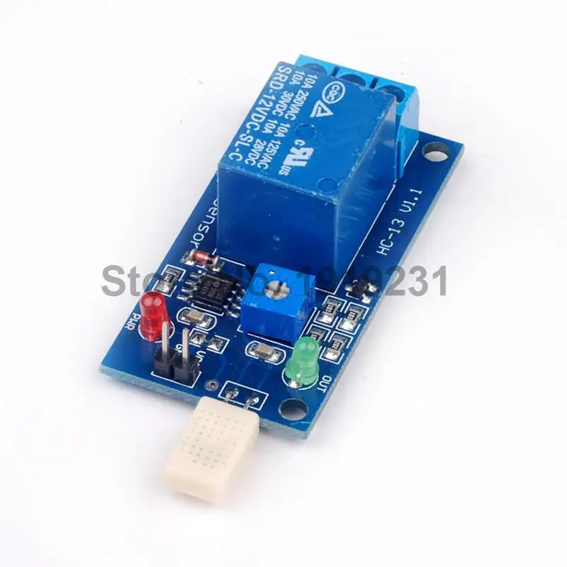 Módulo branco do interruptor da umidade do módulo do relé da cabeça 12v do sensor