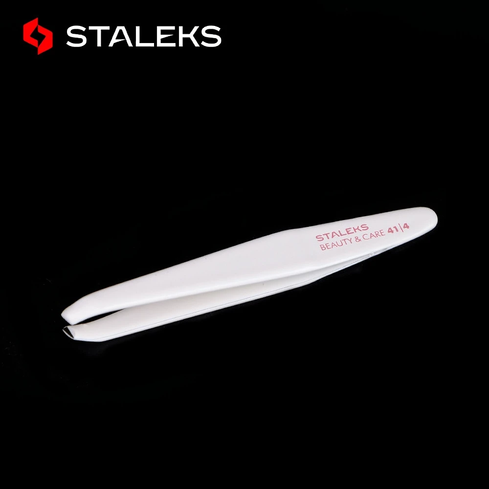 

STALEKS Expert TBC-41-4 Professional Eyebrow Clip Tweezers Perfect Closure Effortlessly Pinch Fine Hair Beard AISI 420 Steel