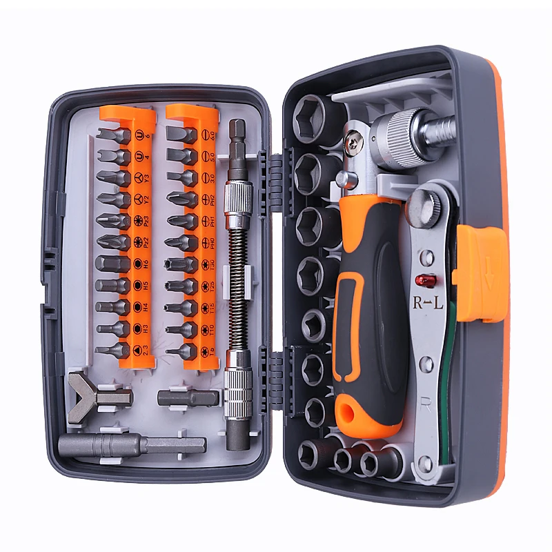 

Ratchet Screwdriver Set 38 In 1 Torx Magnetic Hex Screwdriver Bits Multitool For Mechanic Repair Hand Tools Kit Socket Wrench