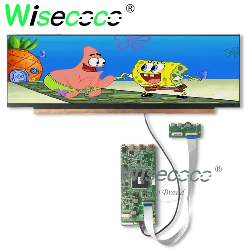 Imagem -04 - Wisecoco-ips Lcd Gaming Console Painel Monitor para Laptops Raspberry pi Display Secundário Faça Você Mesmo Ips Secundário 14 4k 3840x1100