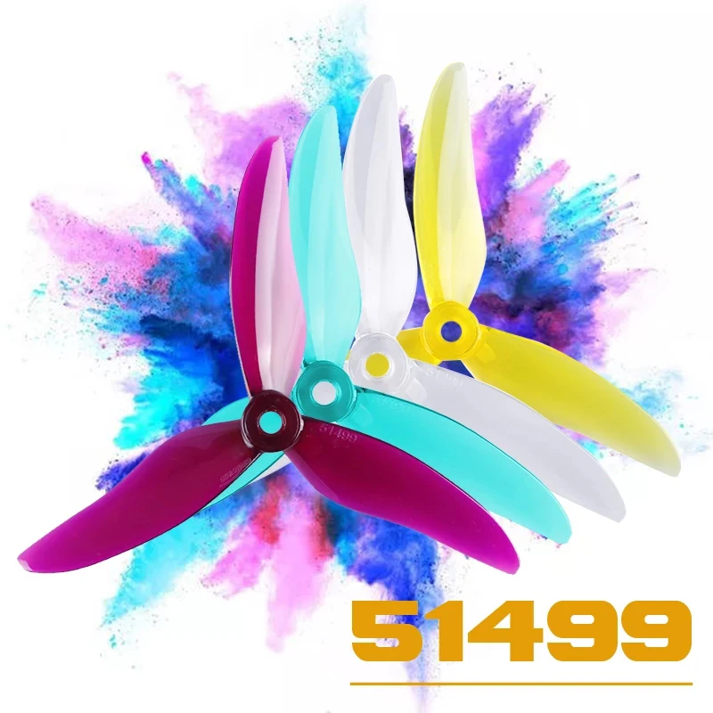 Gemfan Hurricane 51499 5.1X4.99X3 3-Blade Pc Propeller Voor Rc Fpv Racing Freestyle 5Inch Drones Vervanging Diy Onderdelen