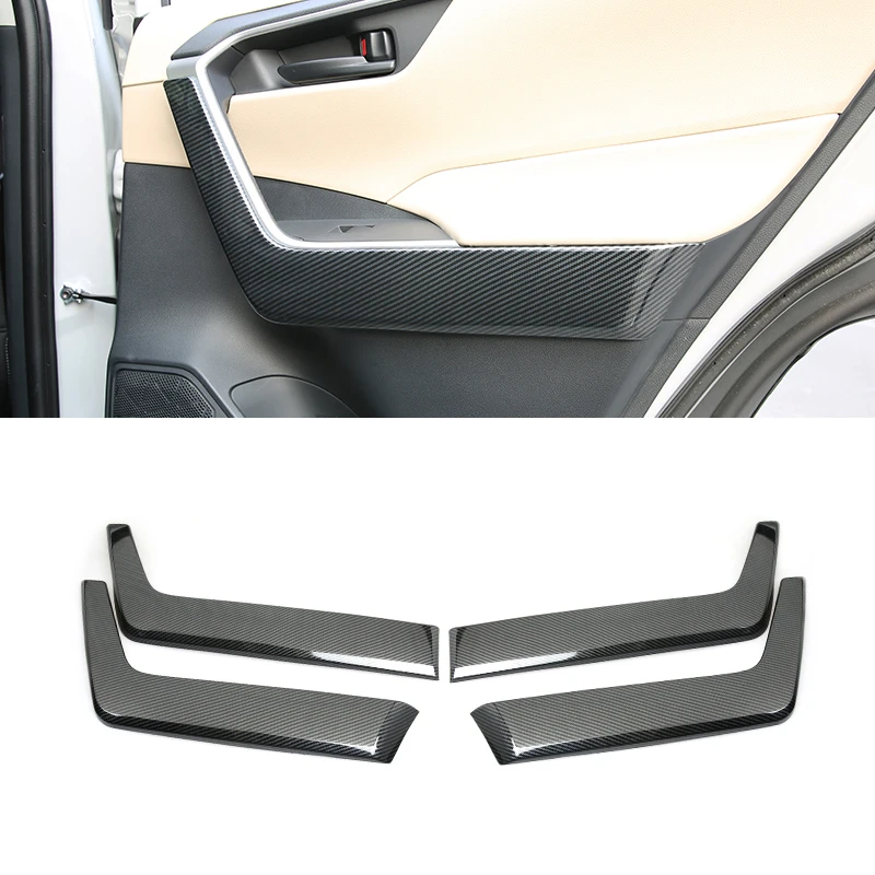 Car Accessories for Toyota RAV4 XA50 2019 2020 2021 ABS Plastic Interior Door Armrest Molding Strips Cover Trim 4pcs