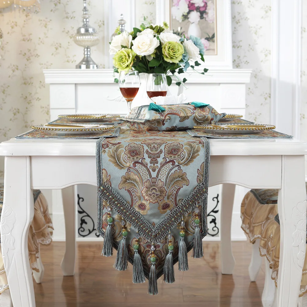 Emroider Sequin Table Runner for Wedding, Hotel Dinner Party, US, European Style, High Quality, Wholesale