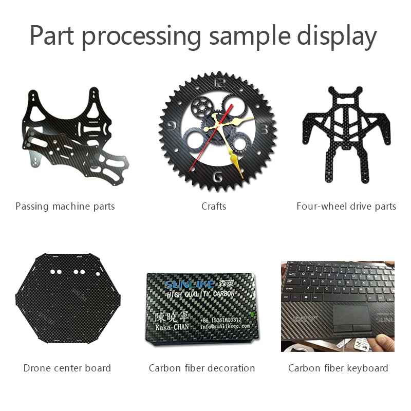 Customized Carbon Fiber CNC Cutting Plate Service  DIY Carbon Fiber Sheet Plate CNC Machining Precision carving