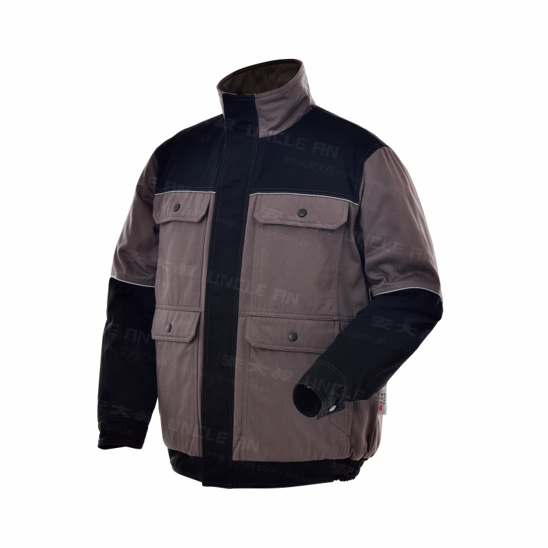 Men's Mechanic Work Jacket With Pockets And Zipper Working Clothes Workwear