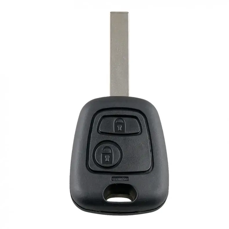 Coque de clé de télécommande de voiture avec fente et lame 307, 2 boutons de remplacement, adaptée pour KIT Partner Rods Boxer 206, 1PC