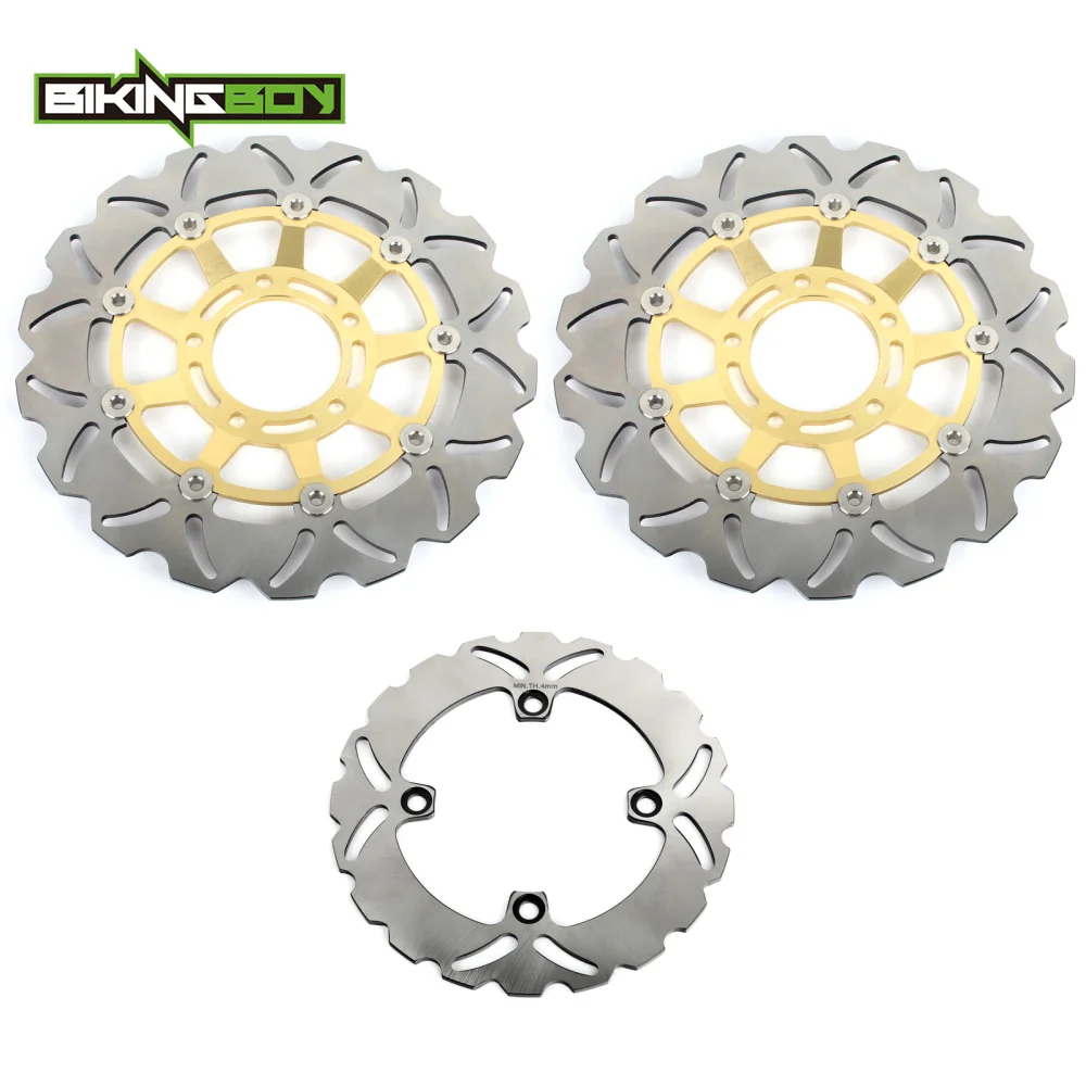 BIKINGBOY For Triumph Speed Triple 1050 2005 2006 2007 Front Rear Brake Discs Disks Rotors Full Set 320mm 220mm Stainless Steel