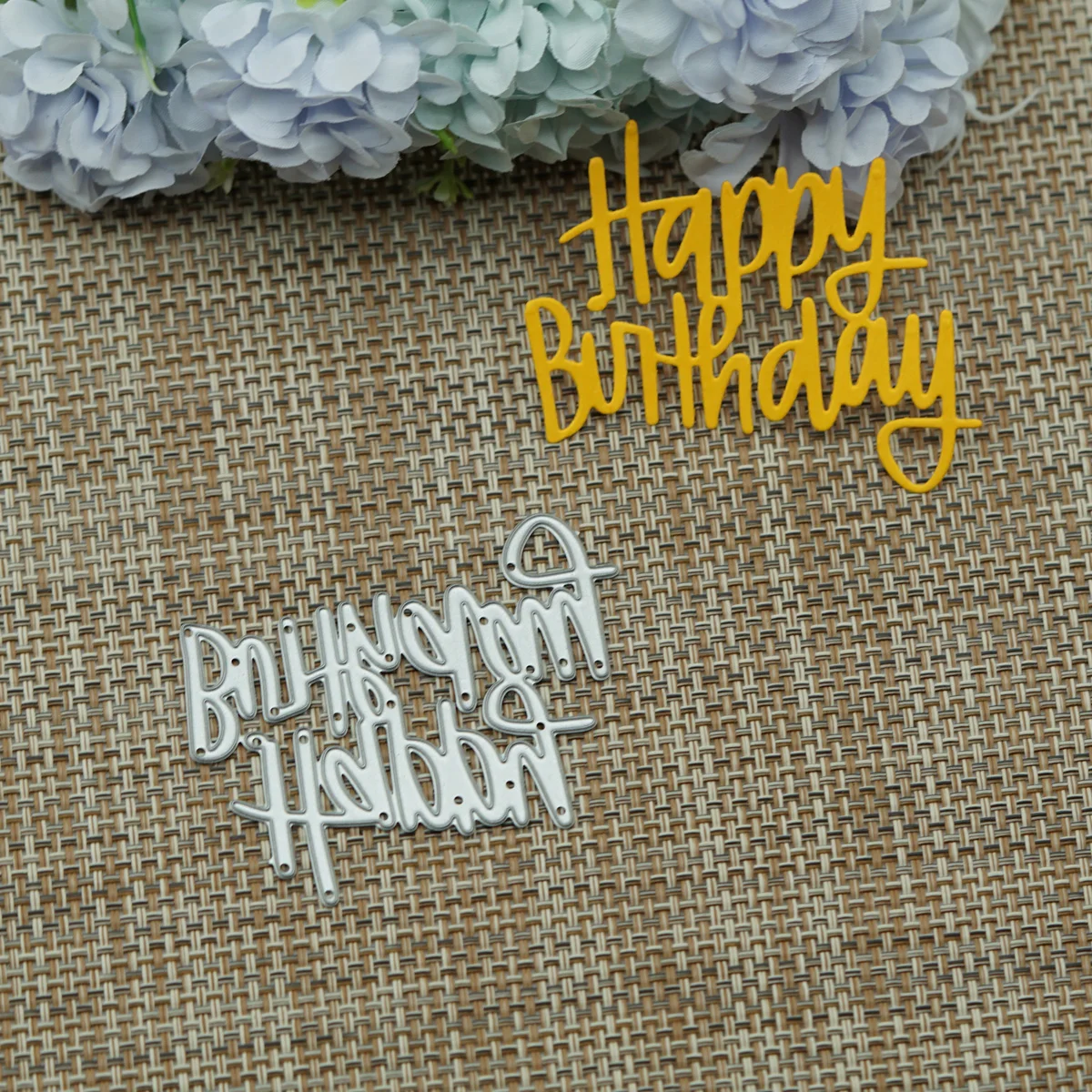 For DIY Congratulation Card Decorating Metal Cutting Dies Cutter Mold Happy Birthday Letter Pattern Embossing Punching Stencil