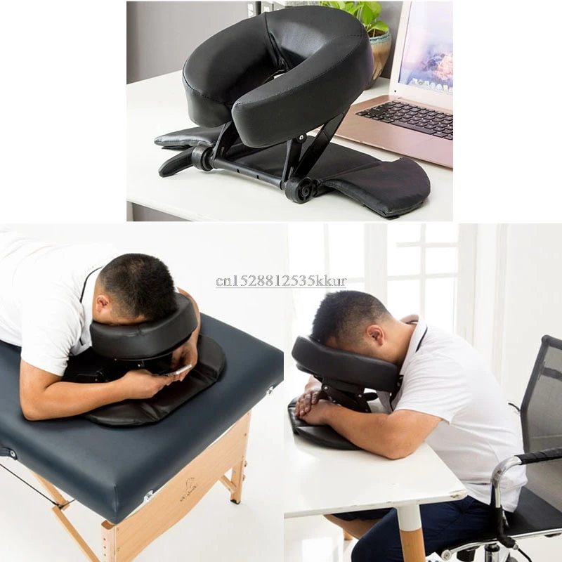 Foam SPA Massage Table Pillow U Shape Bolster Face Down Cradle Nap Sleeping Cushion for Office Desk School Travel Salon