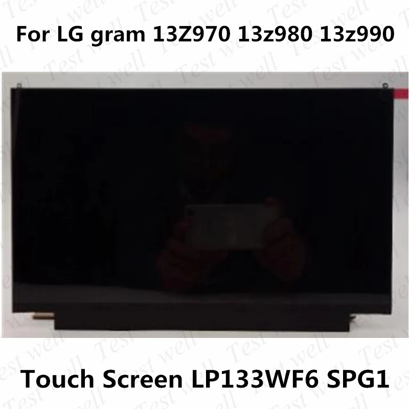 Tela lcd sensível ao toque de 13.3 polegadas, original, display LP133WF6-SPG1, spg1, fhd, x, testado