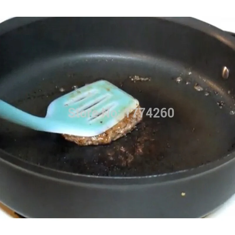Walfos Nonstick Silicone Slotted Turners Pot Shovel Cooking Spatula Fried Shovel Flexible Silicone Frying Pan Turner Spatula