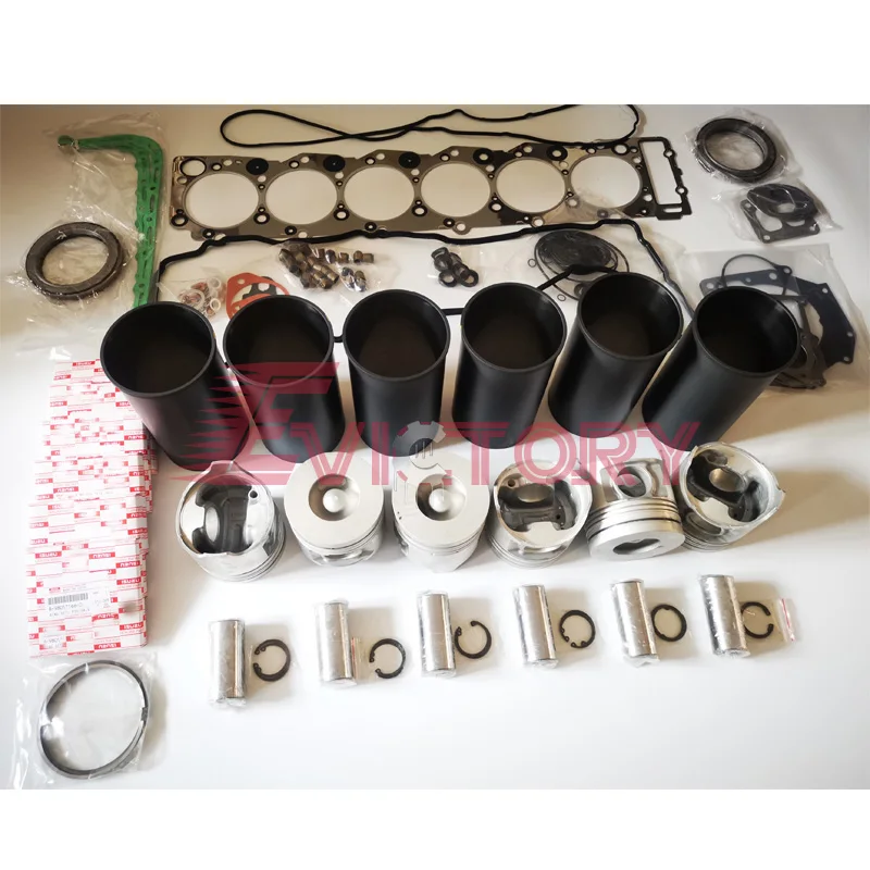 

For ISUZU 6HK1-TC 6HK1T overhaul rebuild kit + connecting rod + cylinder gasket kit piston cylinder liner main conrod bearing