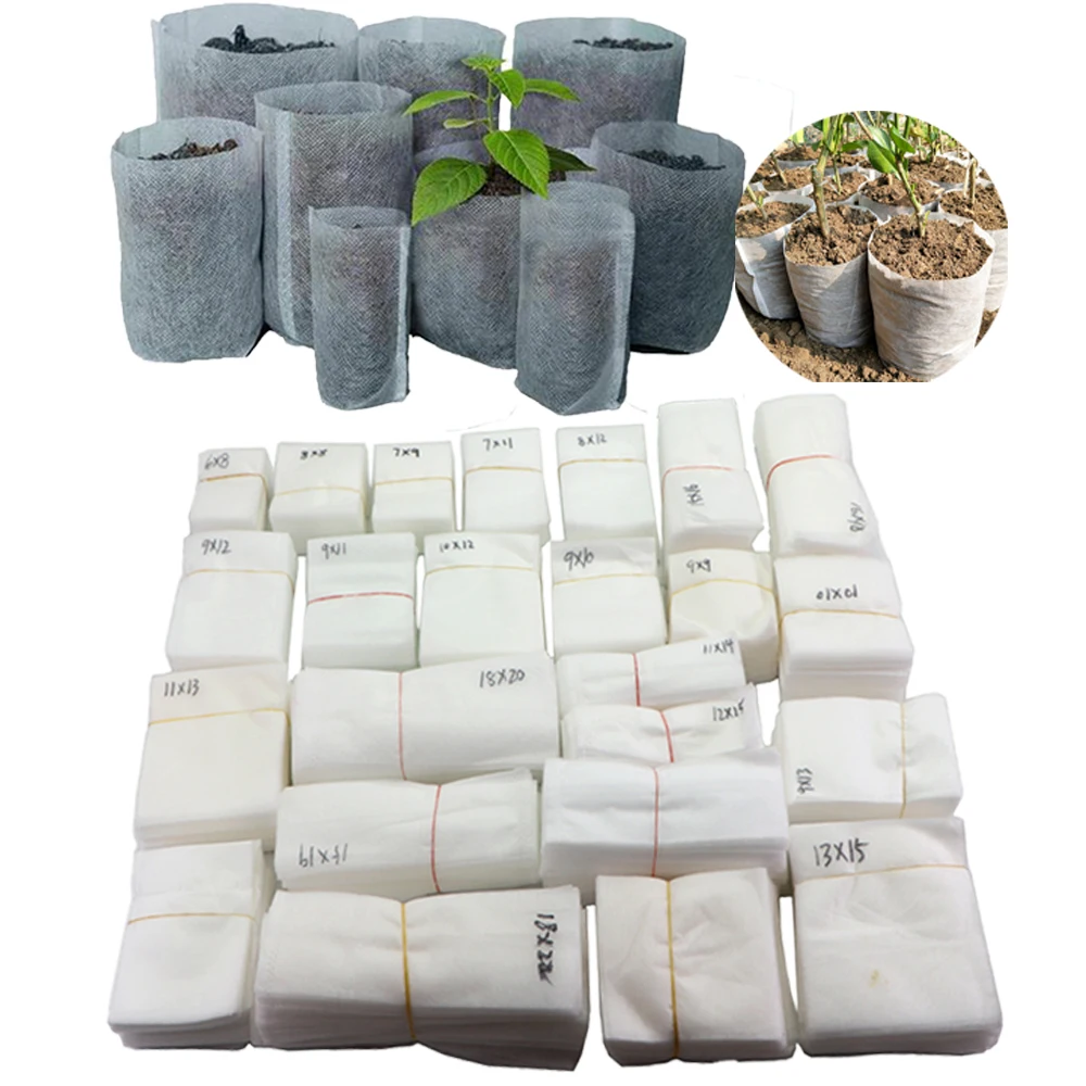 

Biodegradable Nonwoven Fabric Nursery Planter Grow Bags Seedling Growing Planter Planting Pots Garden Eco-Friendly Ventilate Bag