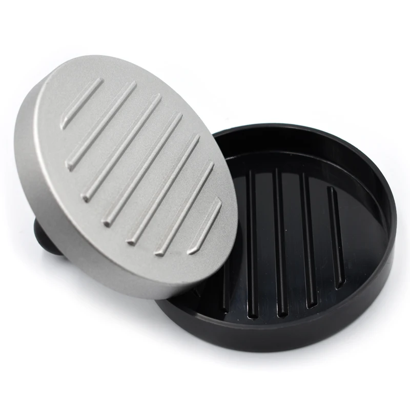 Round Shape Hamburger Press Aluminum Alloy + ABS Hamburger Meat Beef Grill Burger Press Patty Maker Mold Kitchen Meat Tools