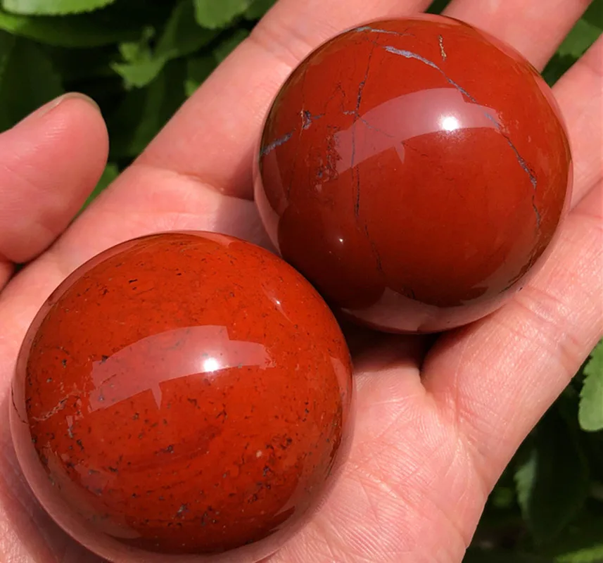 

Natural Red Jasper ball, quartz crystal sphere, reiki healing, 40-45mm, 1pc