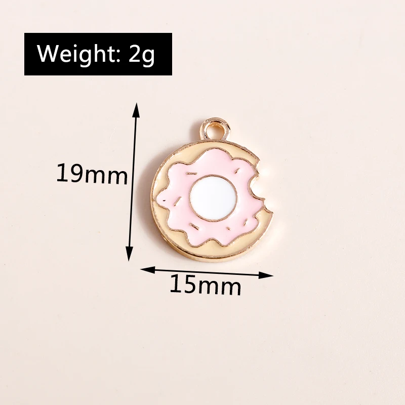 Leslie 10 Stück Emaille süße Essen Trinken Eis Kuchen Saft Cola Charms Anhänger für Halsketten DIY Schmuckherstellung Zubehör – Detail 12