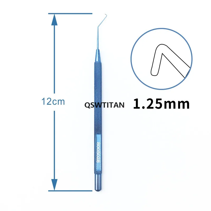 Ophthalmic Titanium instruments Phaco Chopper 4 types claw/1.25mm/1.5mm/1.95mm tip eye Veterinary  surgical Tools