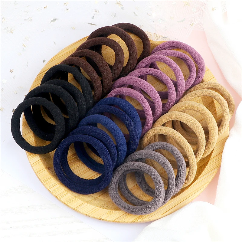 Women Girls Hair Bands 30/50Pcs 4cm Headband Basic Big Rubber Band Ponytail Holder Gum Elastic Korean Girl Kids Hair Accessories