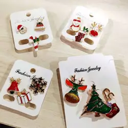 4 Sets Wholesale Merry Christmas Brooches Christmas Tree Socks Elk Enamel Badge Small Brooch Women Hot Sale Fashion Xmas Jewelry