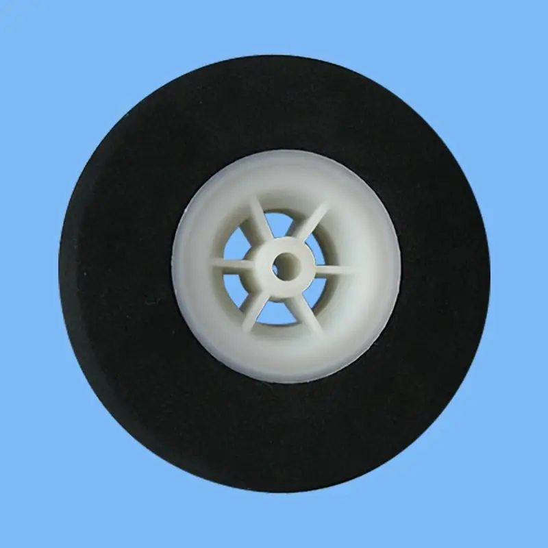 2 Pcs  Landing Gear Light Sponge Wheels Nylon Hub Color White Dia 25mm-75mm For RC Aircraft Model Replacement Parts