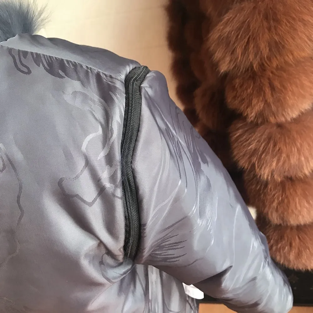 100% Natural Fur Jacket Real Fur Coat Winter Jacket Women Natural Fox Fur Luxury Fashion 50cm Short Jacket Wholesale Hot 2022