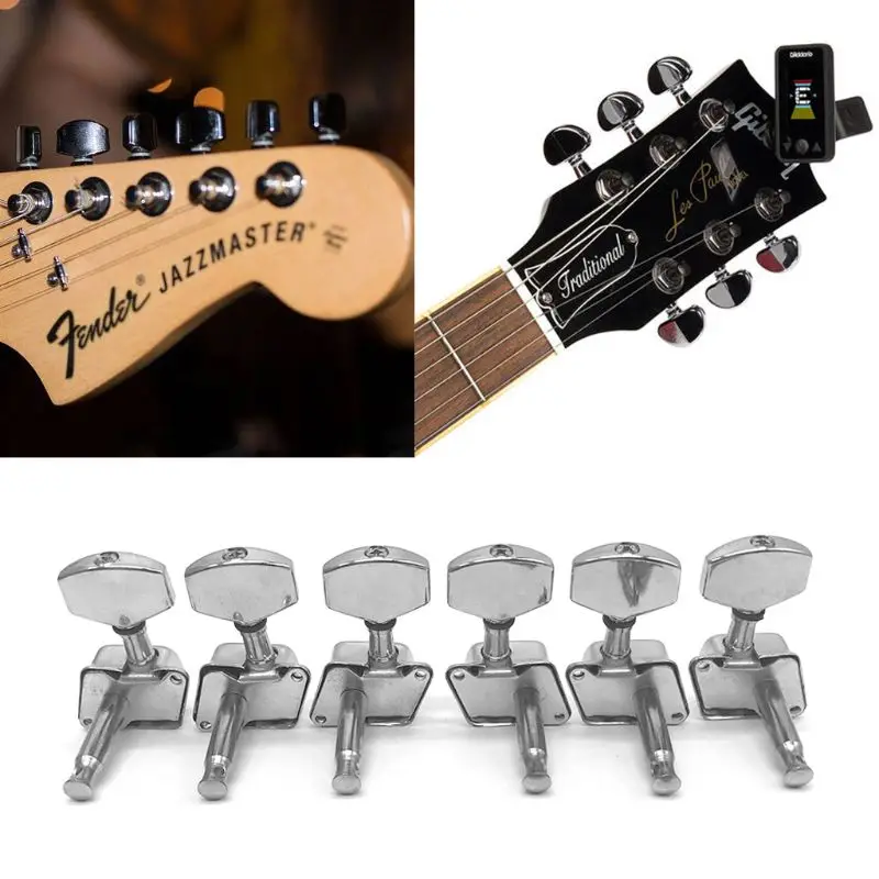 6Pcs L/R Acoustic Guitar Machine Head Knobs Folk Guitar String Tuning Pegs Tuner Wholesale Dropshipping