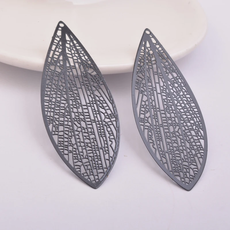 30 Stück AA3580 22*70mm Großer Ovaler Stempelanhänger aus Messing mit Filigran-Motiv, Wasserzeichen-Anhänger, Große Schmuck- und Ohrring-Accessoires – Detail 7