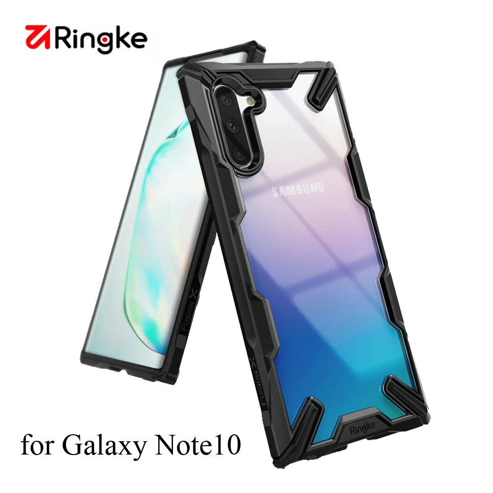 Ringke Fusion X for Galaxy Note 10 Case Shock Absorption Transparent Hard PC Back Soft TPU for Galaxy Note 10 5G Cover