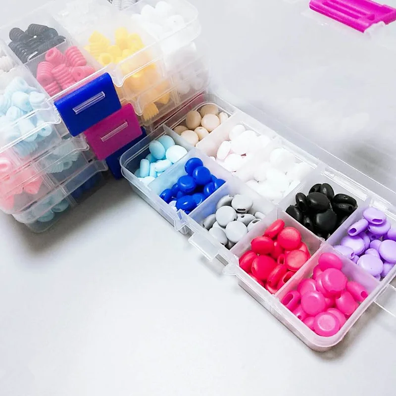 1Box Mix Adjustable Face Mask Button Cord Locks DIY Elastic Band Stop Drawstring  Accessories Crafts Buttons Sewing Supplies