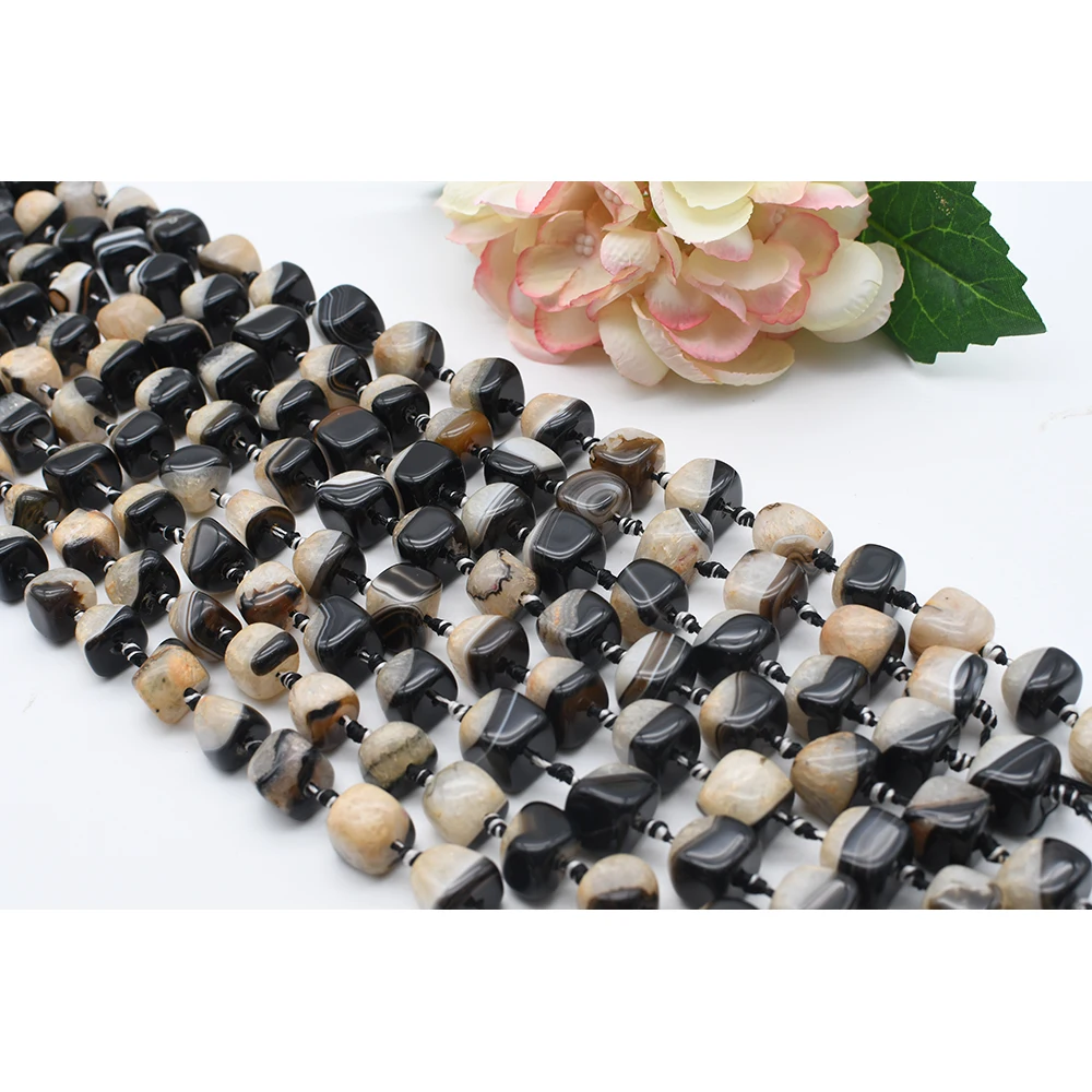 

2strands/lot 16mm Natural Milky white Irregular shape Agate stone beads For DIY Bracelet Necklace Jewelry Making Strand 15"