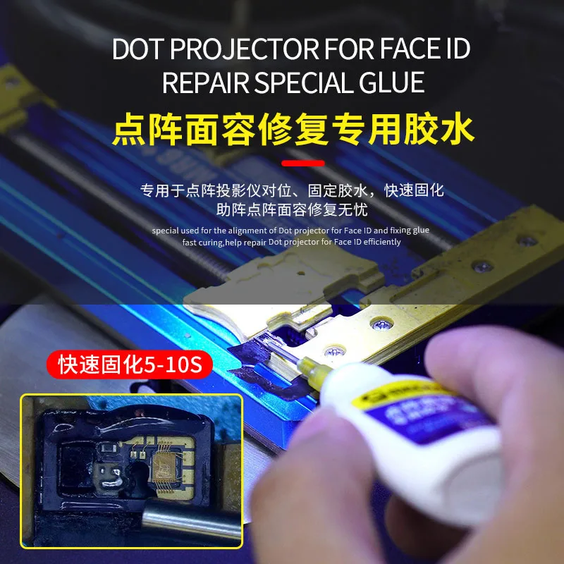 Thợ Cơ Khí OK7 Mặt ID Đặc Biệt Keo 10ML Cho Điện Thoại X XS Xsmax 11 11pro 12 12pro 12Prmax Chấm ma Trận Sửa Chữa Keo