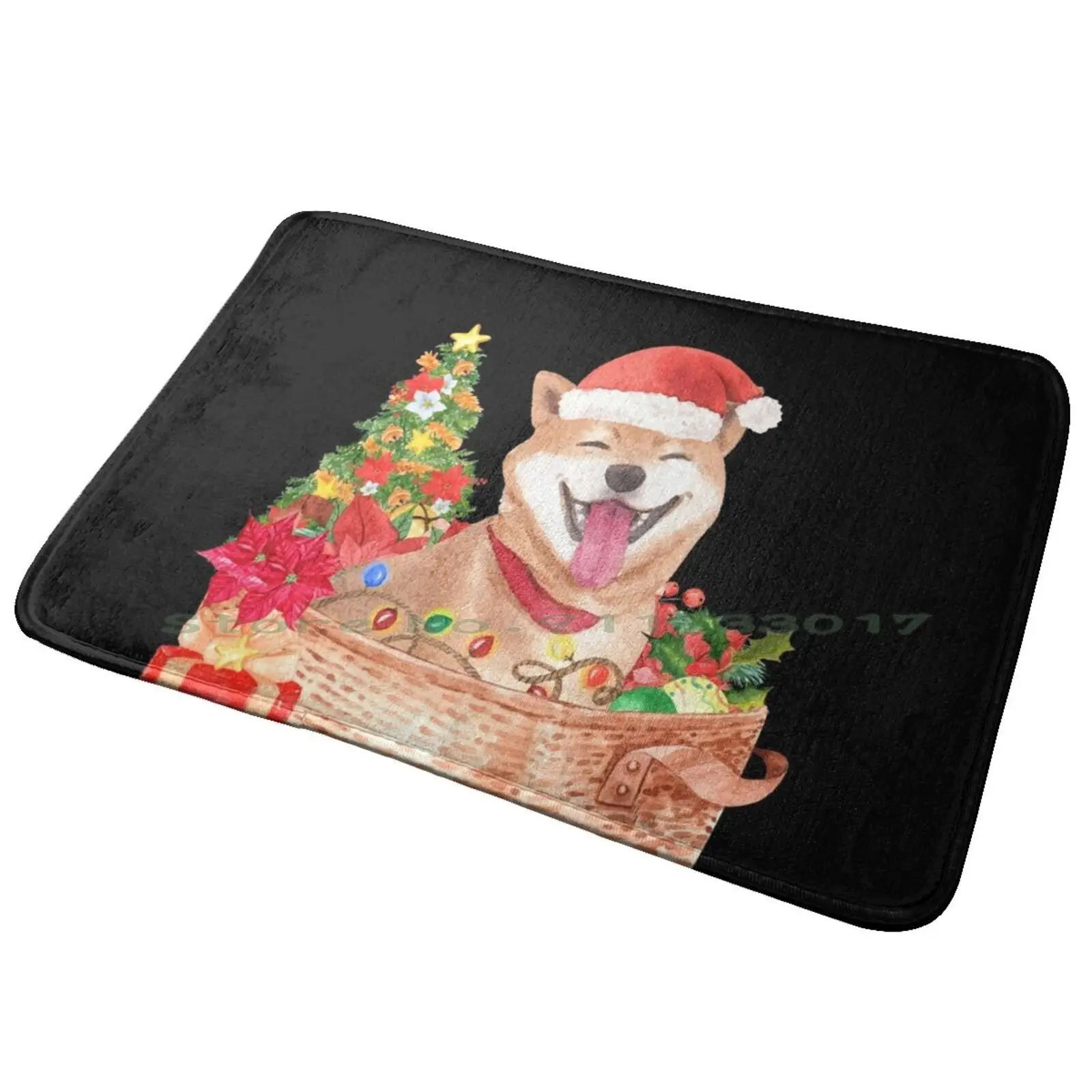 Shiba Inu Xmas Holidays Reindeer Christmas Lights Entrance Door Mat Bath Mat Rug Lotus Auto Lotus Super Seven Caterham Seven