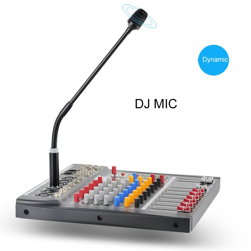 Professional XLR Dynamic DJ Microphone Suitable for Mixer Specific CD Shouting Microphone KTV Bar Gooseneck DJ Vocal Microphone