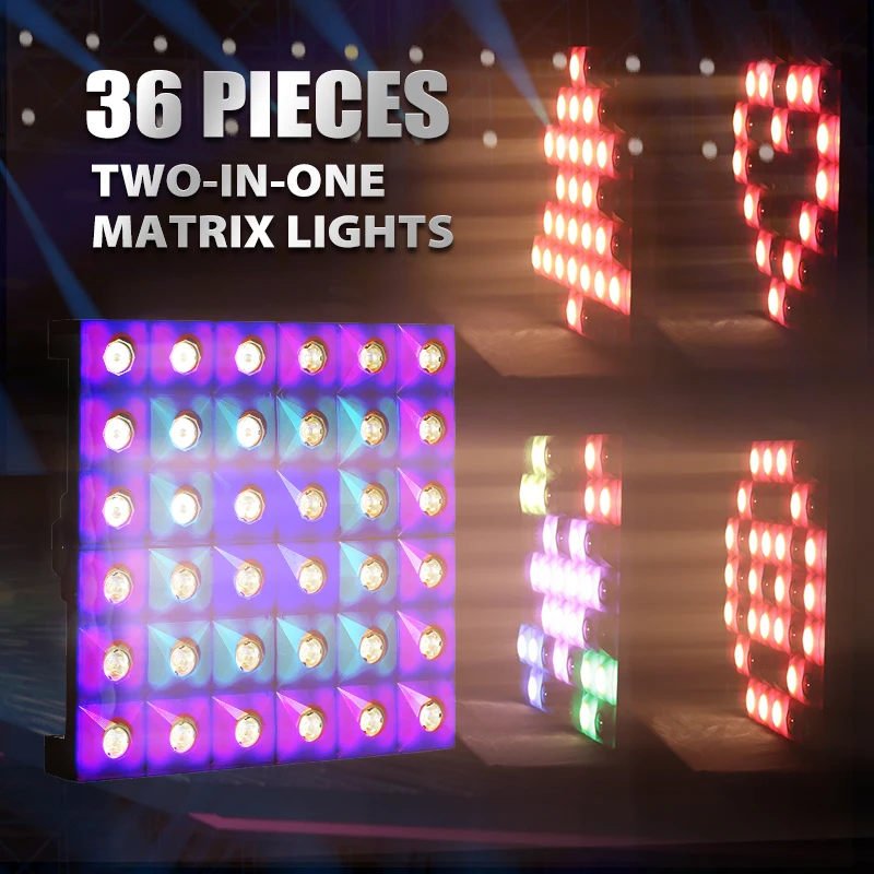 36*3W Point Control  Warm White Led Matrix Light With 216 Full Color RGB Wash Light Source For Stage Lighting