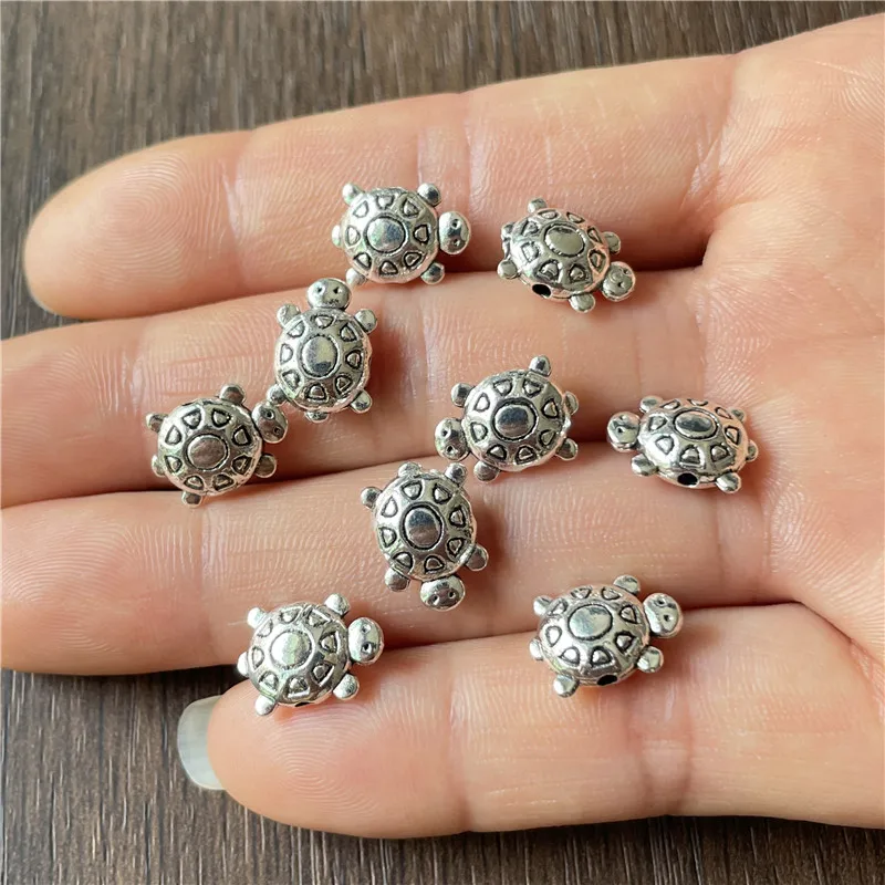 120pcs Three-dimensional Tortoise Perforated Bead Connector for Jewelry Making DIY Bracelet Necklace Accessories Material