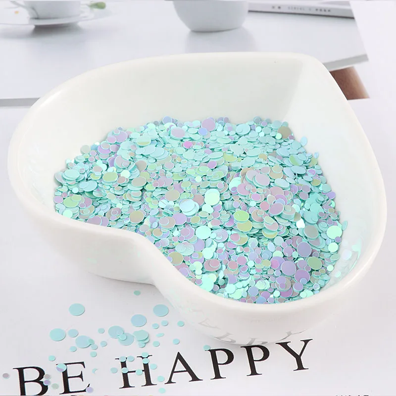 Mix Dot Nail Sequins 1-4mm Ultra thin DIY Nail Art Glitter Paillette E-Friendly PET Sequin Women Nails Decoration Material