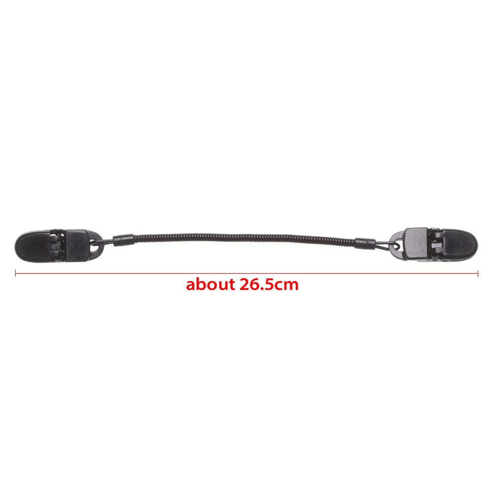 Fishing Cap Eyewear Retainer Hat Leash Windy Clip Holder Black Nylon Cord Strap And Plastic Windproof Clips Fishing Accessories