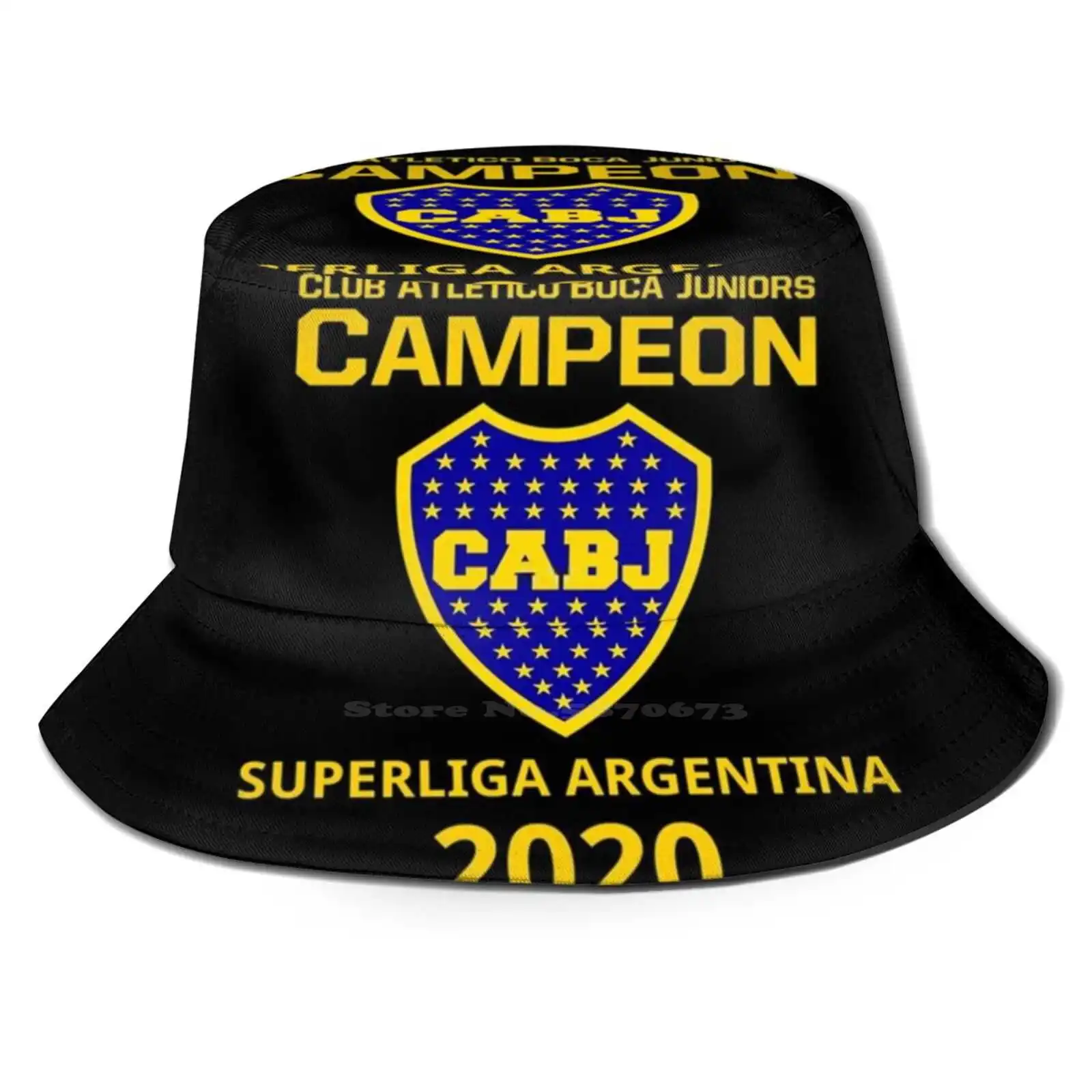 Club Campeon Cabj Superliga Argentina 2020 Pattern Hats Outdoor Hat Sun Cap Club Boca Juniors Campeon Cabj Superliga Argentina