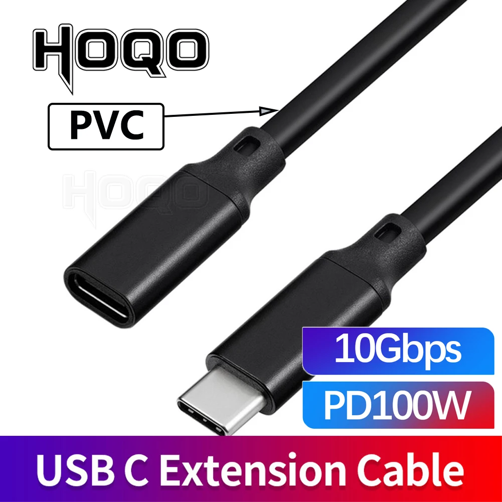 Przedłużacz USB c 2 m przedłużacz 100W PD 5A 4k USB3.1 typ c męski do żeńskiego przedłużacza USB-c do przełącznika nintendo 1m 2m 3m