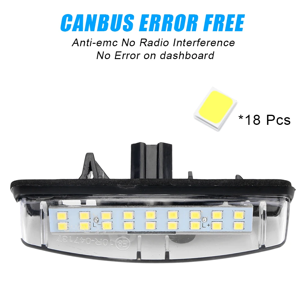 Car Number Lamp 2Pcs LED License Plate Lights CANBUS No Error for MITSUBISHI Colt plus Grandis 2003~