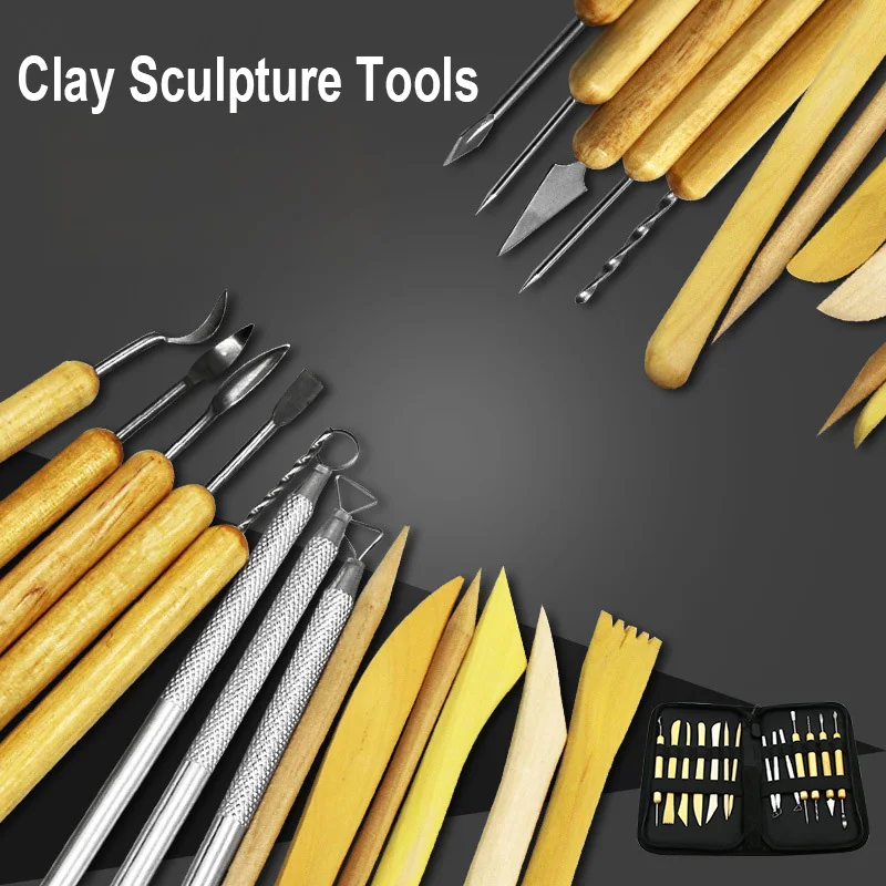 Soft Clay Sculpture Tools Kit 14pcs Carved Sludge Tools Carving Knife Ultra Light Clay Pottery Set