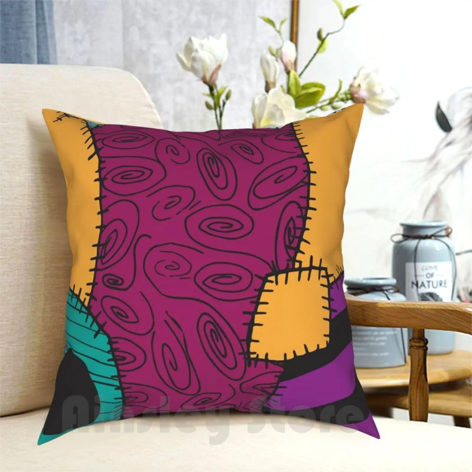 

Sally Pattern Pillow Case Printed Home Soft Throw Pillow Sally